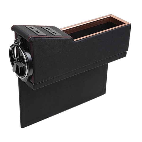 foorvof Car Pocket Organizer Seat Console Filler Side with Foldable Cup Holder and 4 USB Charge Port - intl Singapore