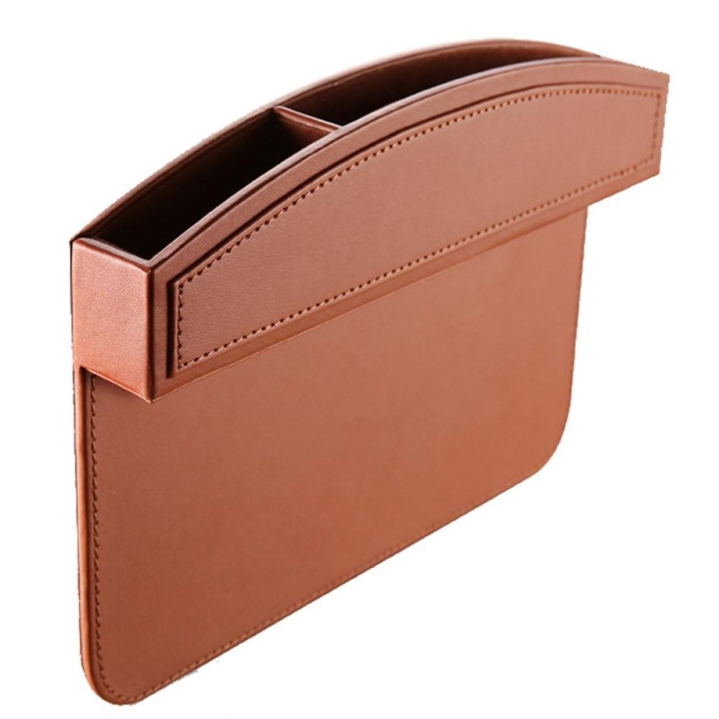 foorvof Kobwa Car Seat Side Pocket, PU Leather Car Seat Console Side Anti Drop Gap Filler Storage Catcher - intl Singapore