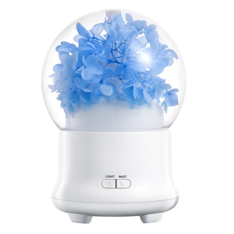 fuskm Ultrasonic Aromatherapy Essential Oil Diffuser Aroma Diffuser Cool Mist Humidifier Preserved Fresh Flower-UK PLUG - intl Singapore
