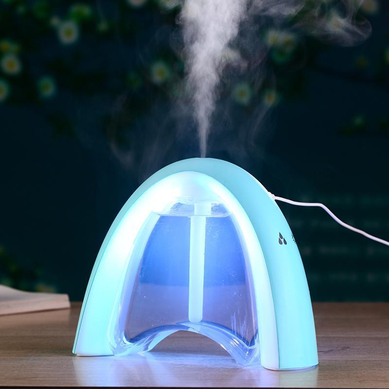 huazhong Essential Air Humidifier LED Night Light Mini Colorful Oil Diffuser / Cool Mist Humidifier Usb Humidifier Air Purifier With Message Writing Board For Home (Blue) Singapore