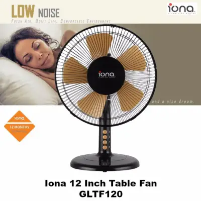 Iona 12 Inch Electric Table Fan - GLTF120 (1 Year Warranty)