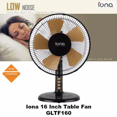 Iona 16 Inch Electric Table Fan - GLTF160 (1 Year Warranty)