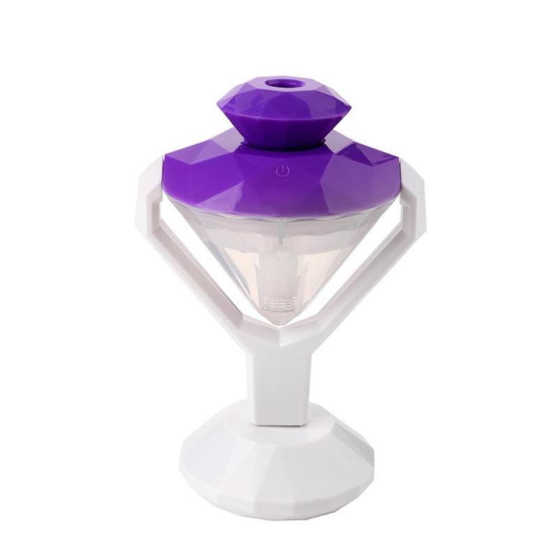 Mini USB Humidifier Car Home Air Diffuser Purifier Night Light(Purple) - intl Singapore