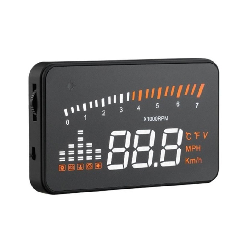 quzhuo Universal 3 Car X5 Hud Head Up Display Compatible With OBD II EOBD Interface Plug Play KM/h MPH Speeding Warning - intl Singapore