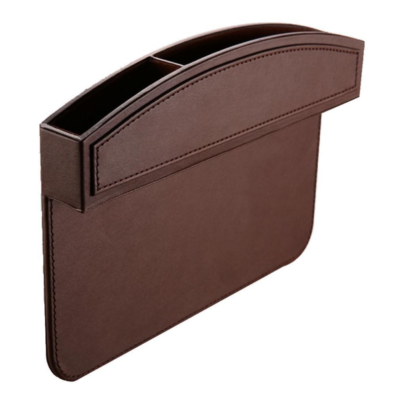 xaqiwe Kobwa Car Seat Side Pocket, PU Leather Car Seat Console Side Anti Drop Gap Filler Storage Catcher - intl Singapore
