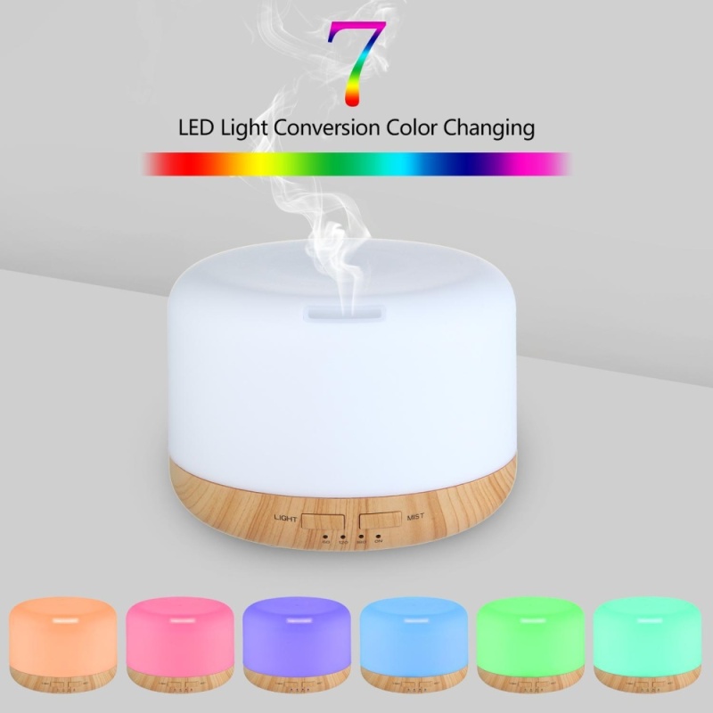 yesefus 400ML Oil Aroma Diffuser Ultrasonic Mist Humidifier LED 7-Color Changing Light (UK/HK/IN) - intl Singapore