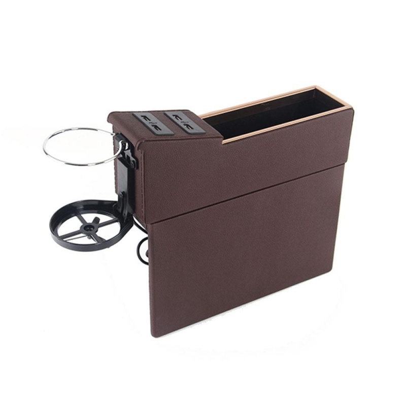 zeawhc Car Pocket Organizer Seat Console Filler Side with Foldable Cup Holder and 4 USB Charge Port - intl Singapore