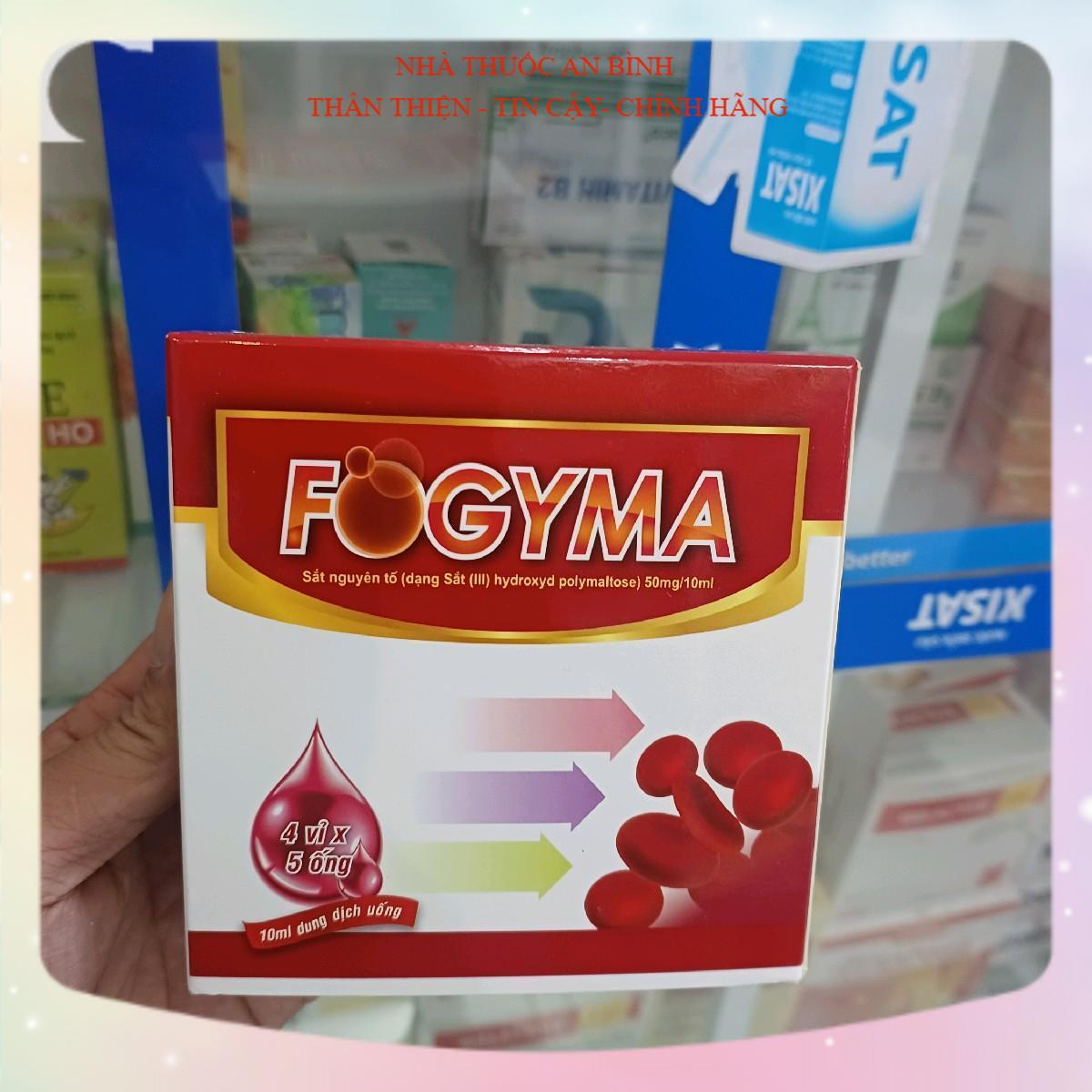 COMBO 02 HỘP Fogyma bổ sung sắt cho người lớn và trẻ em. chao 120ml họp 20 ống 10ml