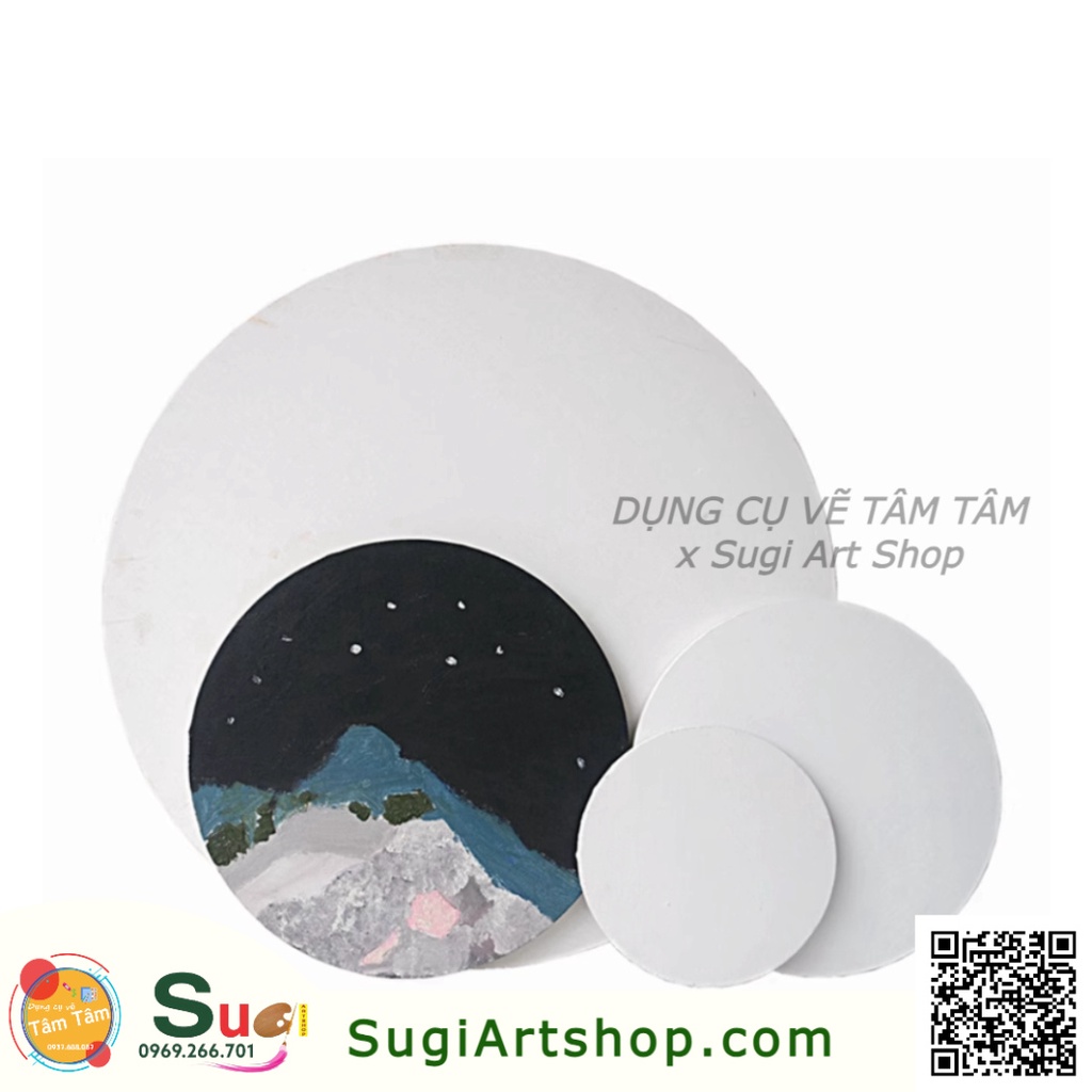 Toan Canvas Hình Tròn Vẽ Tranh Sơn Dầu , Acrylic