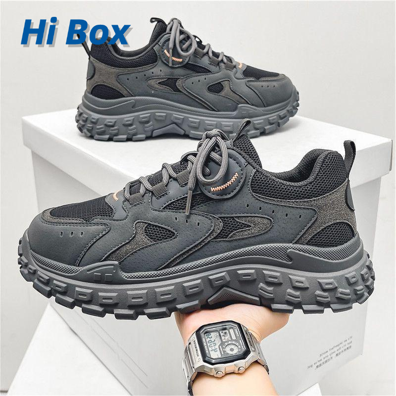 LAL Labor insurance shoes men's shoes breathable mesh sports shoes trendy versatile platform non-slip casual running dad trendy shoes