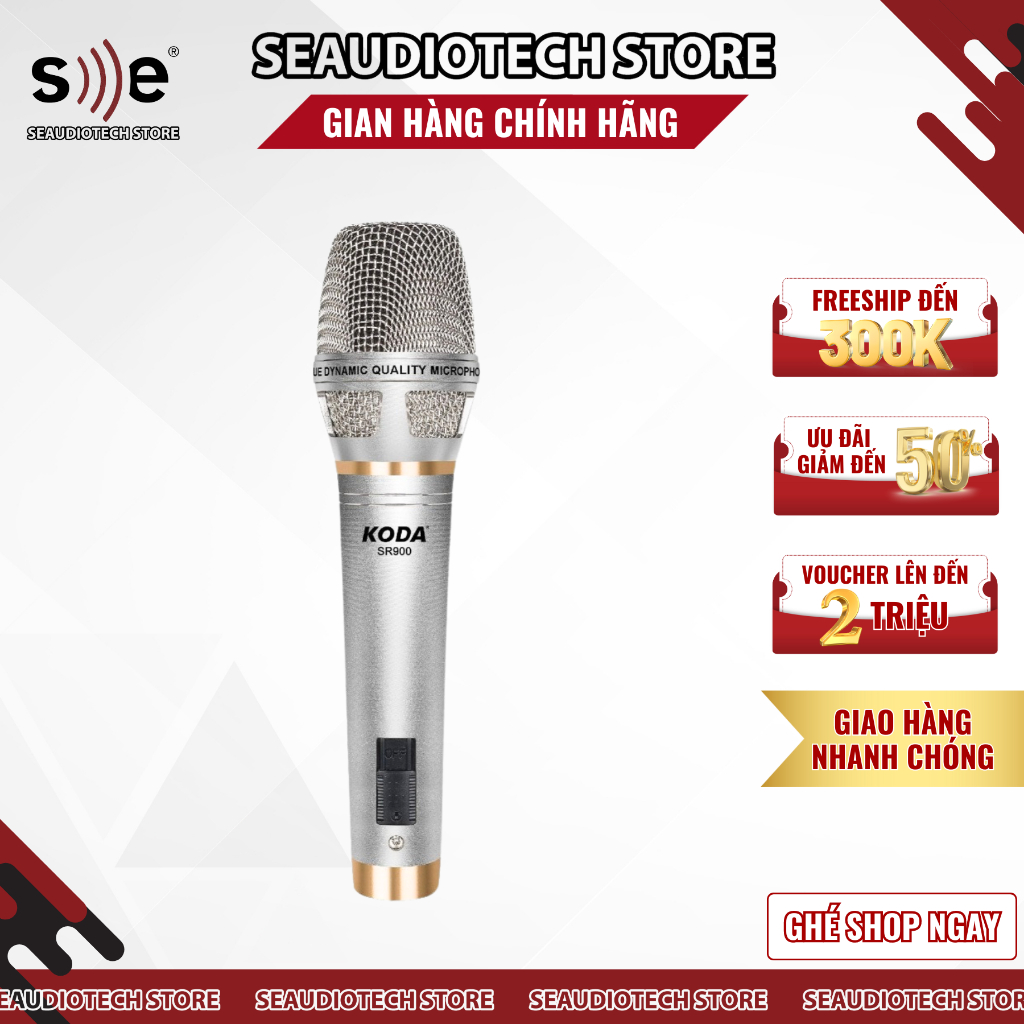 Micro Có Dây KODA SR900 HÀNG CAO CẤP, Micro Karaoke Thiết Kế Đẳng Cấp, Âm Thanh Trong Trẻo, Sống Động