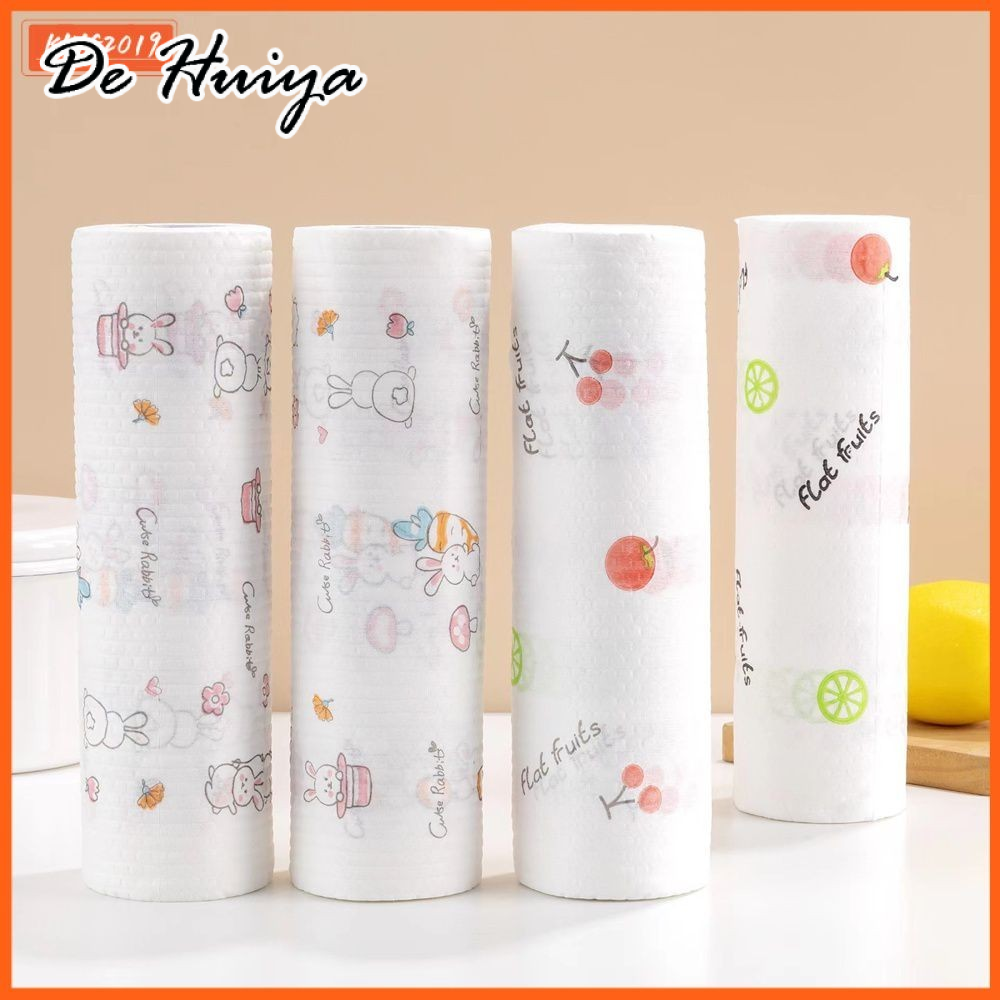 DEHUIYA ผ้าเช็ดปาก50/100, ม้วนกระดาษ, กระดาษดูดซับน้ำมันในครัว, ผ้าเช็ดมือที่ดูดซับได้ดีเยี่ยม ราคา 32 บาท*ส่งฟรี