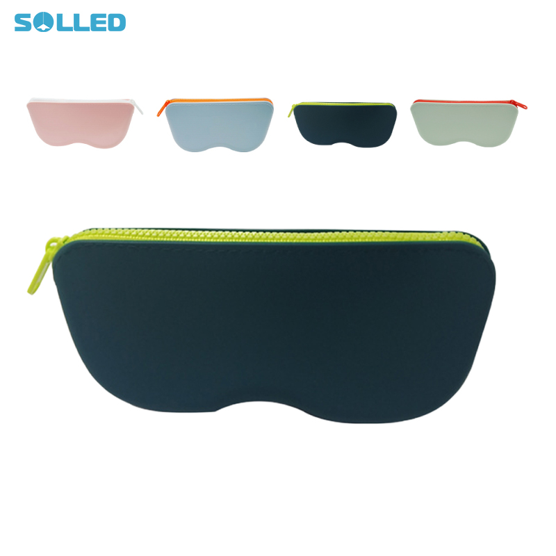 Silicone Zipper Glasses Bag Anti-Scratch Waterproof Eye Glasses Case Sunglasses Soft Case Ultra Light Zipper Eyeglass Case
