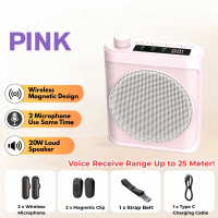 MXKJING với Lavalier Từ Tính Bộ khuếch đại giọng nói cho giáo viên 2 mic Di động Micro không dây Chất lượng cao Có thể sạc lại Loa Bluetooth Lớp học