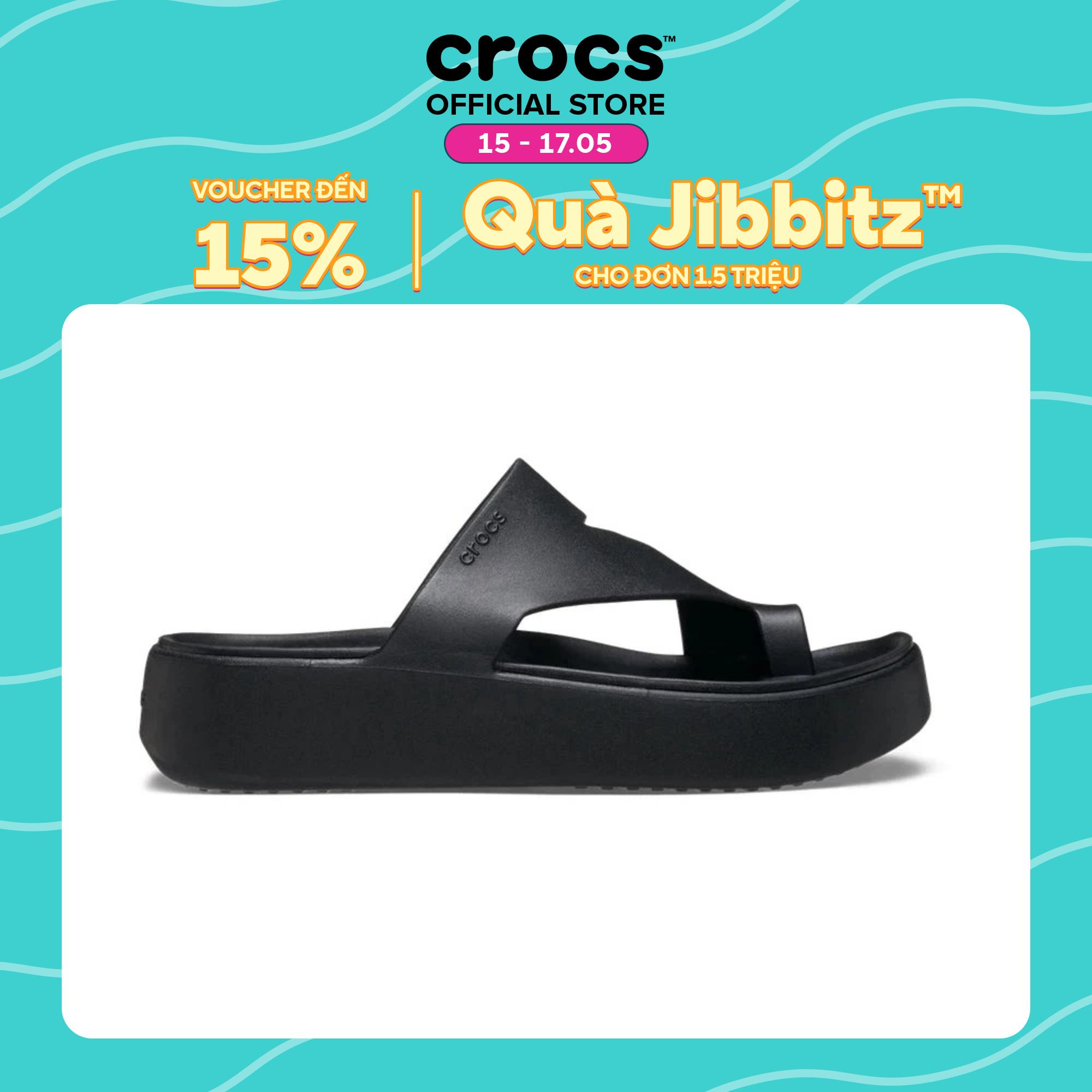 Dép xỏ ngón Nữ Crocs Getaway Platform Toe Loop - Black - 210834-001