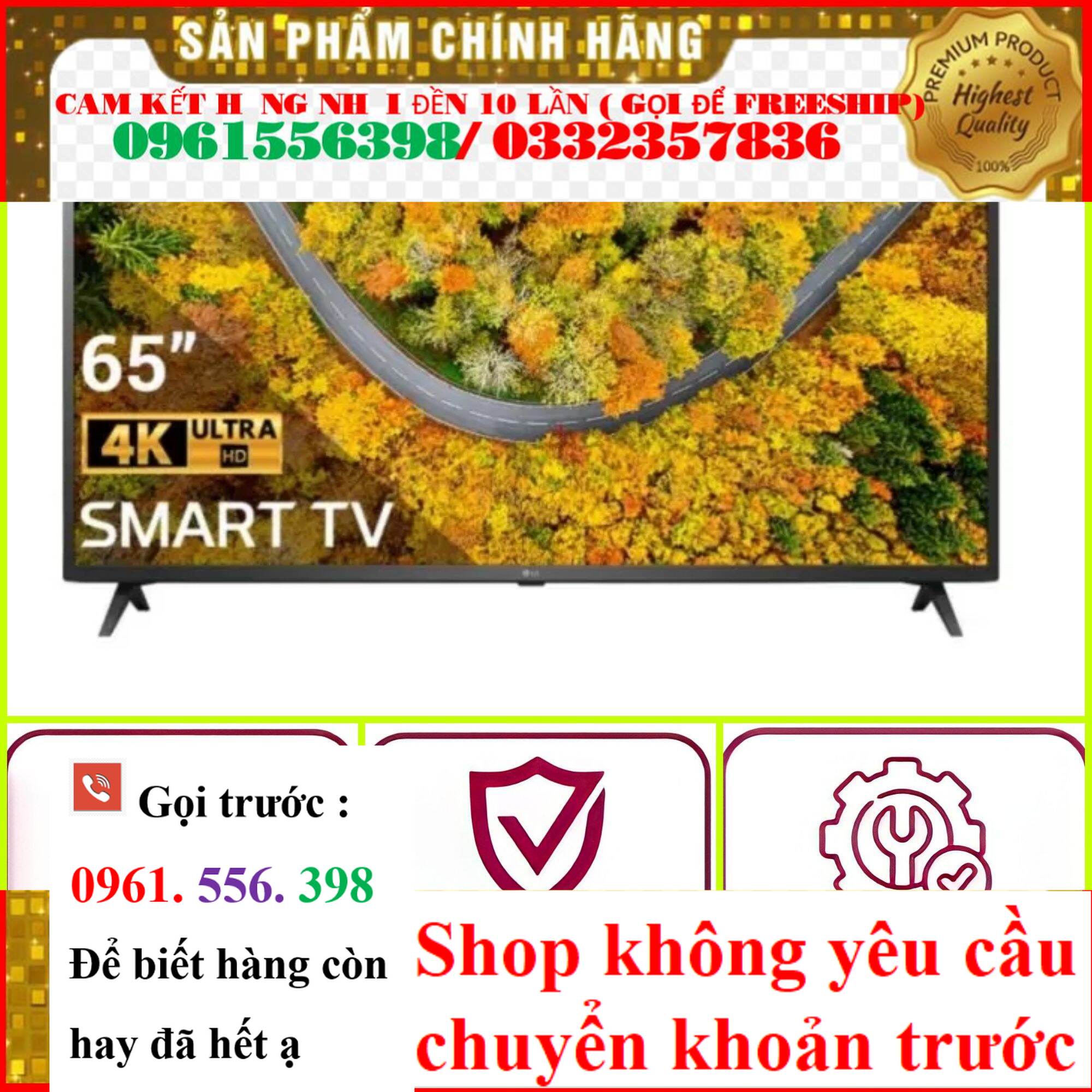 Tivi lg 4k 65 inch 65up7550ptc
