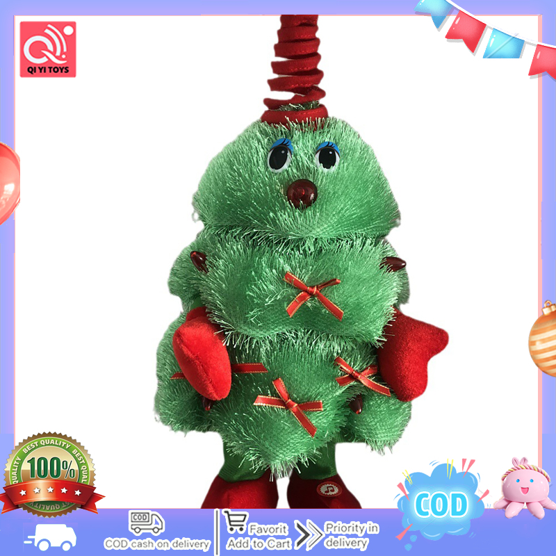 Electric Christmas Tree Plush Doll Singing Dancing Animated Christmas Tree