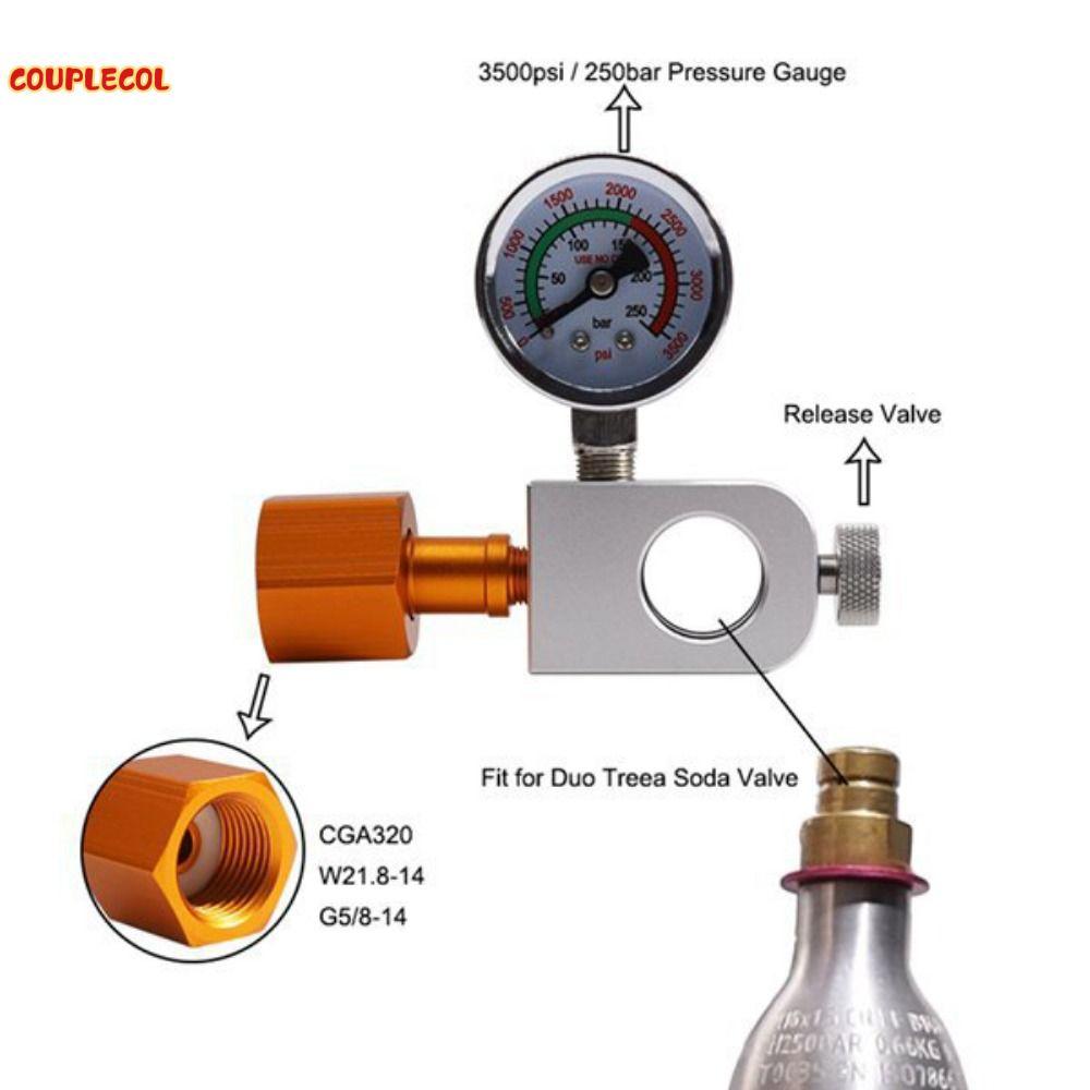 COUPLECOL Với đồng hồ đo áp suất 3500psi Bộ tiếp hợp nạp CO2 Thay thế Cga320/w21.8 Đầu nối bơm chai soda Bộ chuyển đổi Trạm nạp Nhạc cụ Áp kế Thích hợp cho máy Soda Giá 678,287 Đồng*Miễn phí vận chuyển