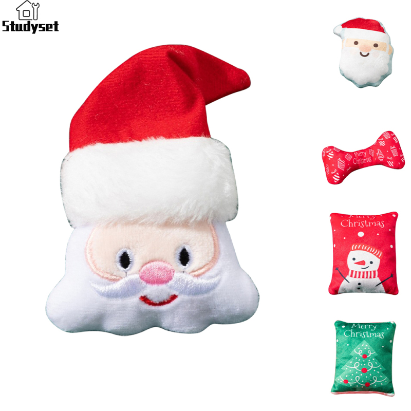 Studyset IN stock Pet Dog Christmas Squeaky Toys For Cats Dogs Scratch Bite Resistant Interactive Toys Pet Supplies For Relieve Stress Boredom ราคา 40 บาท*ส่งฟรี