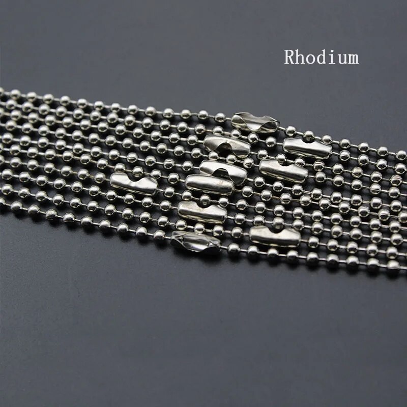10 cái Dây chuyền vòng cổ hạt bóng 1.5mm 2.4mm với móc nối phù hợp với mặt trái tim động Chuỗi vòng cổ mặt dây chuyền tự làm làm đồ trang sức