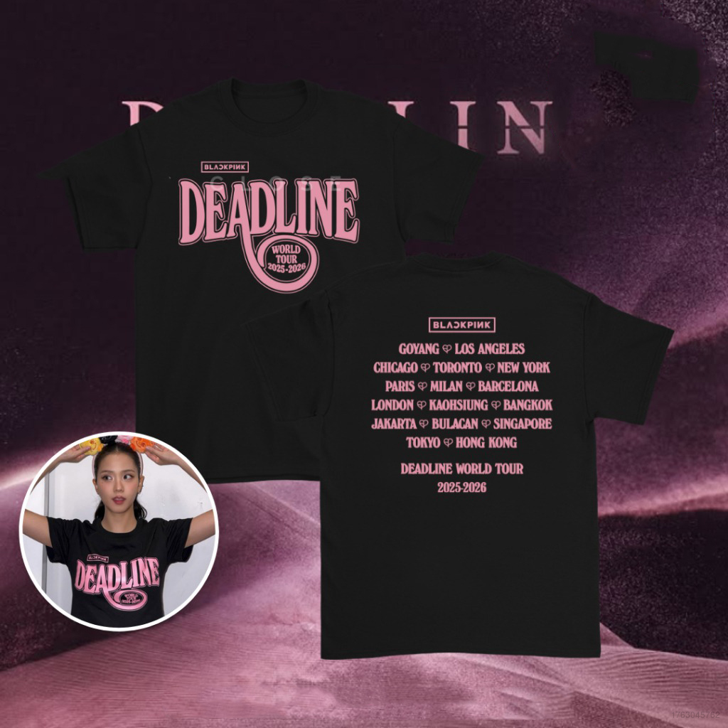 Blackpink Deadline World Tour Fans Support T-Shirt - Loose Fit