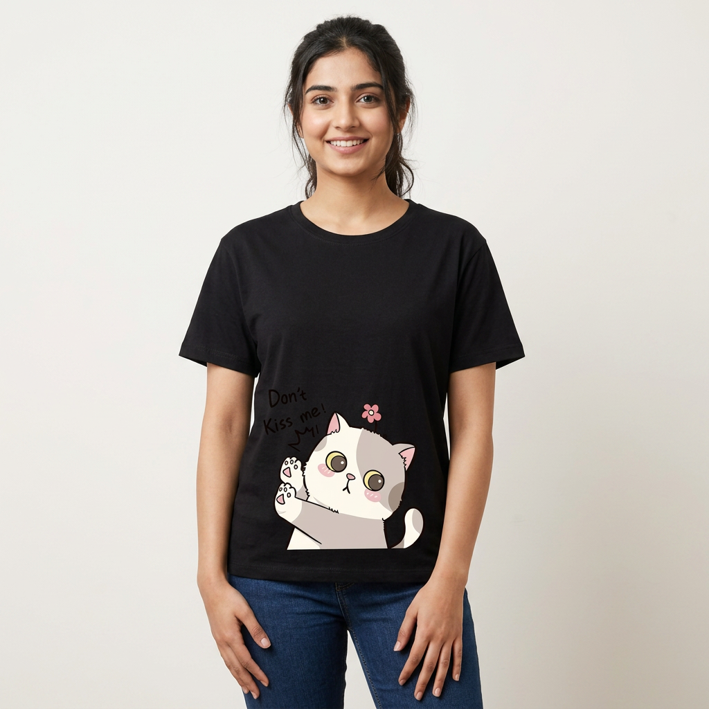 New TShirt for Women and girl Summer collection in stylish  printed round neck half sleeves