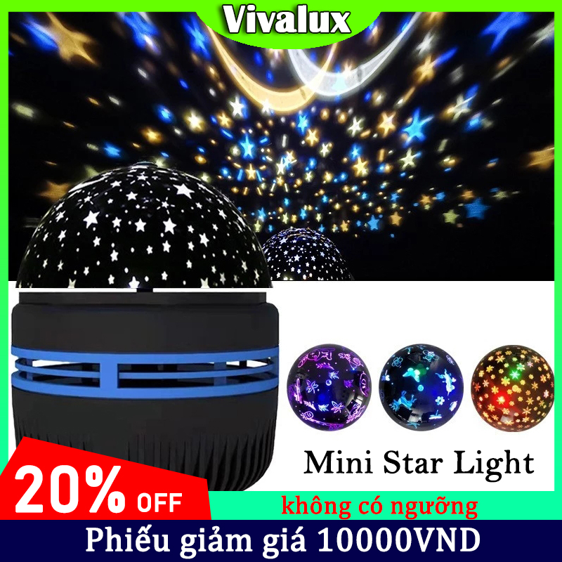 Vivalux Đèn Chiếu Hình Bầu Trời Đầy Sao Để Bàn Chiếu Thiên Hà Đèn LED Ban