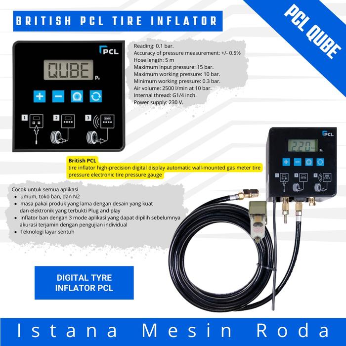 PCL QUBE DIGITAL TYRE INFLATOR / ALAT PENGISI BAN AKURAT MERK PCL QUBE Harga 10,912,000 rupiah*Gratis Ongkir