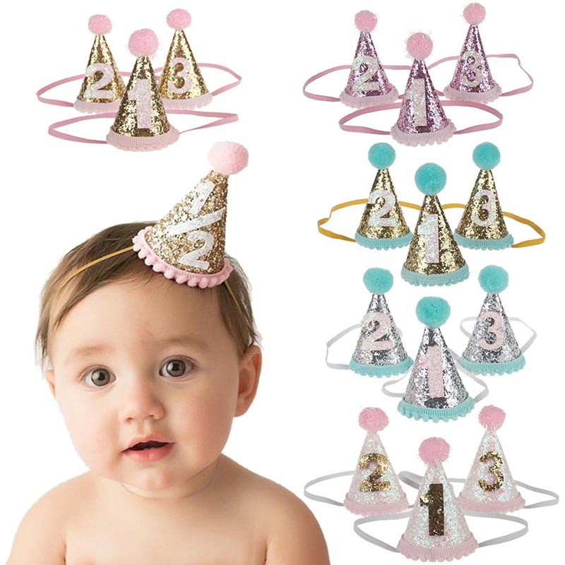 fuwansh 1PC Crown Headwear Birthday Hair Band Cute Newborn Infant Girls ราคา 35 บาท*ส่งฟรี