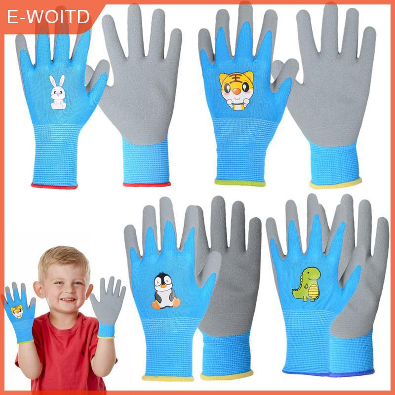 YINGRAN3 ถุงมือทำงานในสวนสำหรับเด็กถุงมือทำงานในสวนกันน้ำทนทานถุงมือกันลื่นอุปกรณ์ทำสวนแบบพกพา ราคา 42 บาท*ส่งฟรี