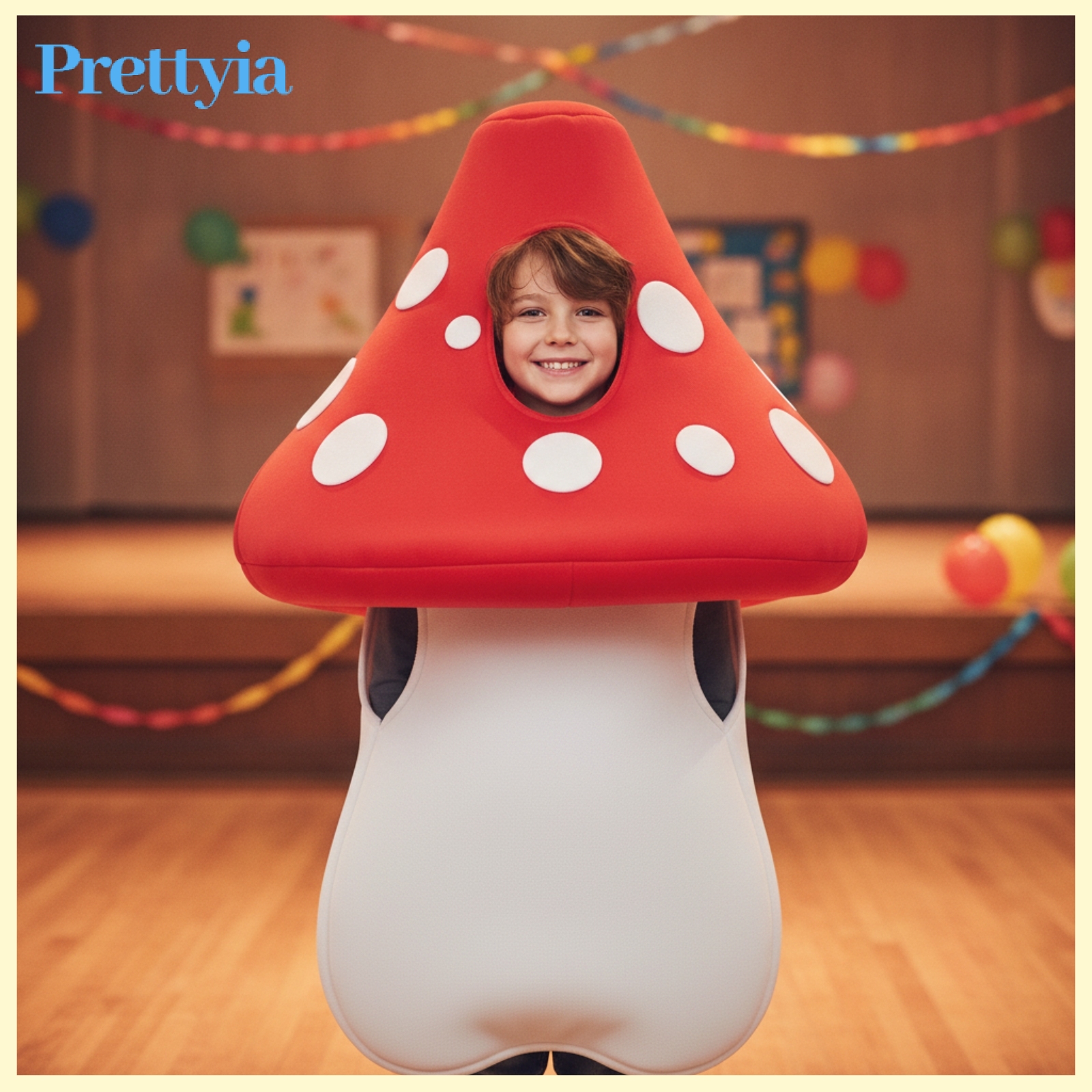 Prettyia Spotted Fungus Costume Halloween Fungus Outfit Pullover Costume with Foam Top Cosplay for Cosplayers