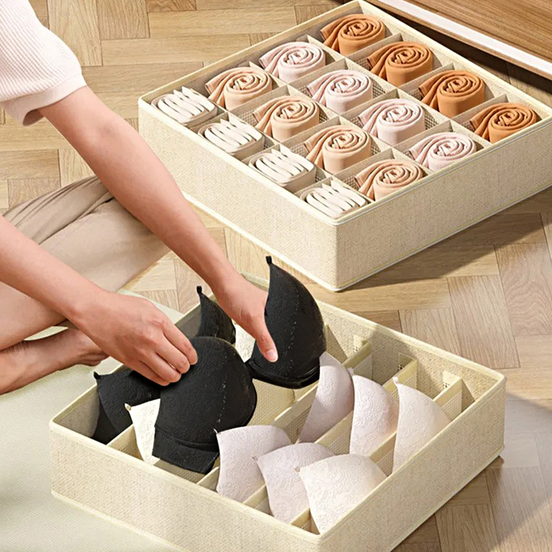Homylife 1Pc 24 Grid Underwear Cabinet Drawers Wardrobe Storage Clothes Organizer Drawer Organizers Separator Box Foldable Wardrobe Socks Panties ราคา 94 บาท*ส่งฟรี