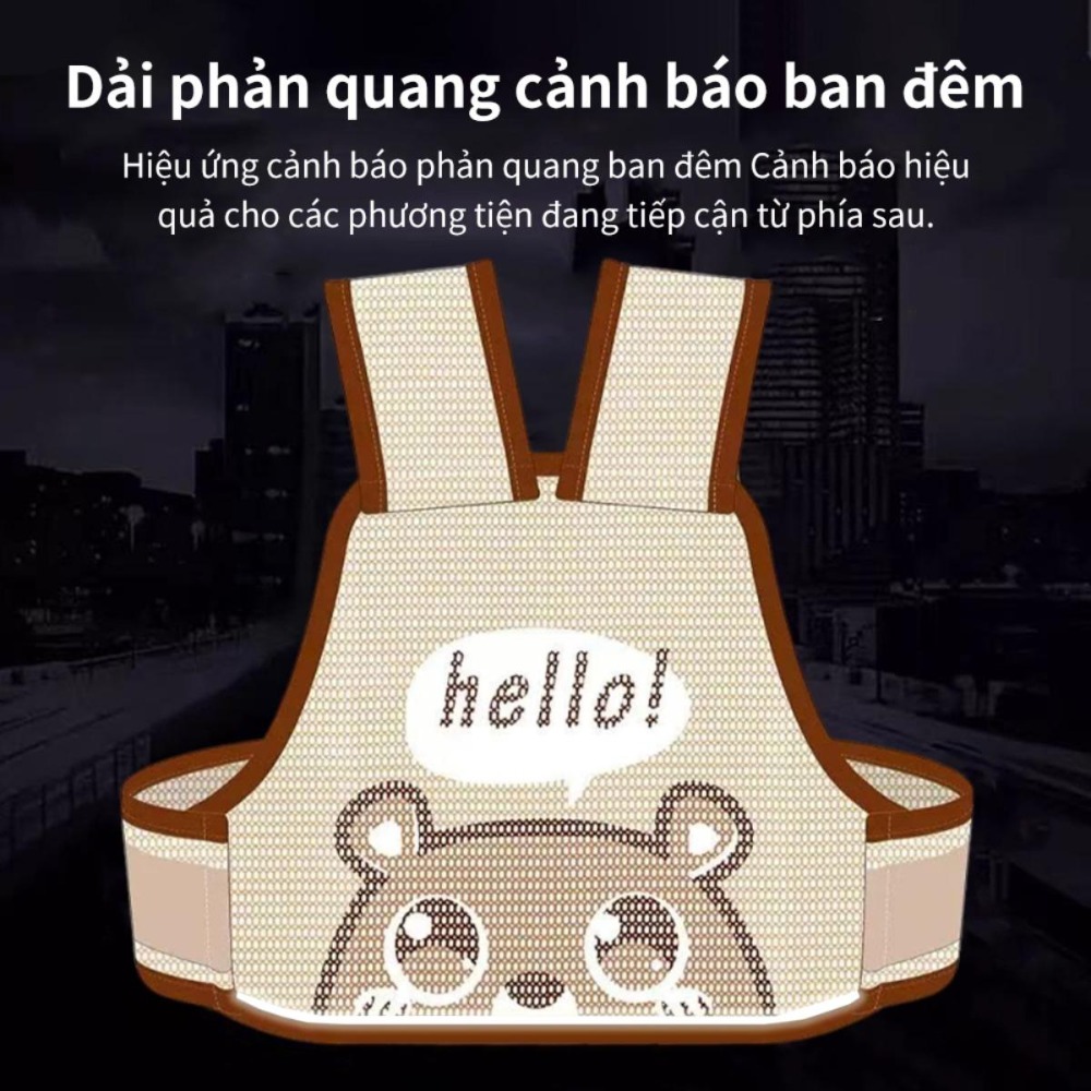 đai an toàn xe đạp trẻ em, thoáng khí và chống ngã, địu em bé, bàn đạp chân, cho bé, đai an toàn xe đạp, thoáng khí, đai an toàn, dễ đạp