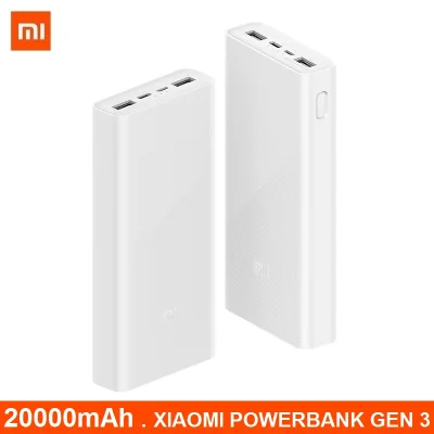 Xiaomi 20000mAh GEN 3 Power Bank Quick Charge 18W Fast Powerbank Battery Charging Portable Charger