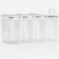 COUPLECOL 4Pcs Trong suốt Hộp đựng sợi nhựa in 3D Kín khí Chống bụi Hộp đựng sợi nhựa Phụ kiện sợi nhựa in 3D Di động Hộp sấy sợi nhựa Niêm phong
