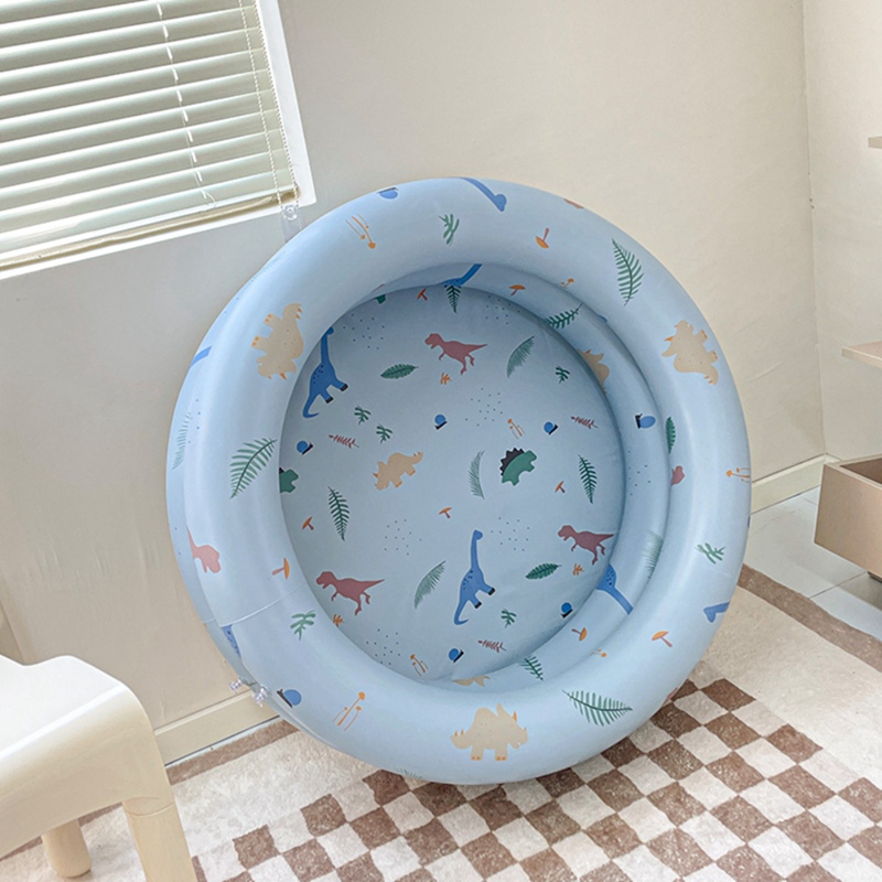 1 PCS 87cm Baby Inflatable Swimming Pool Toys Outdoor Paddling Pool Infant Pool Round Children Pool Room Bath Pool Beige