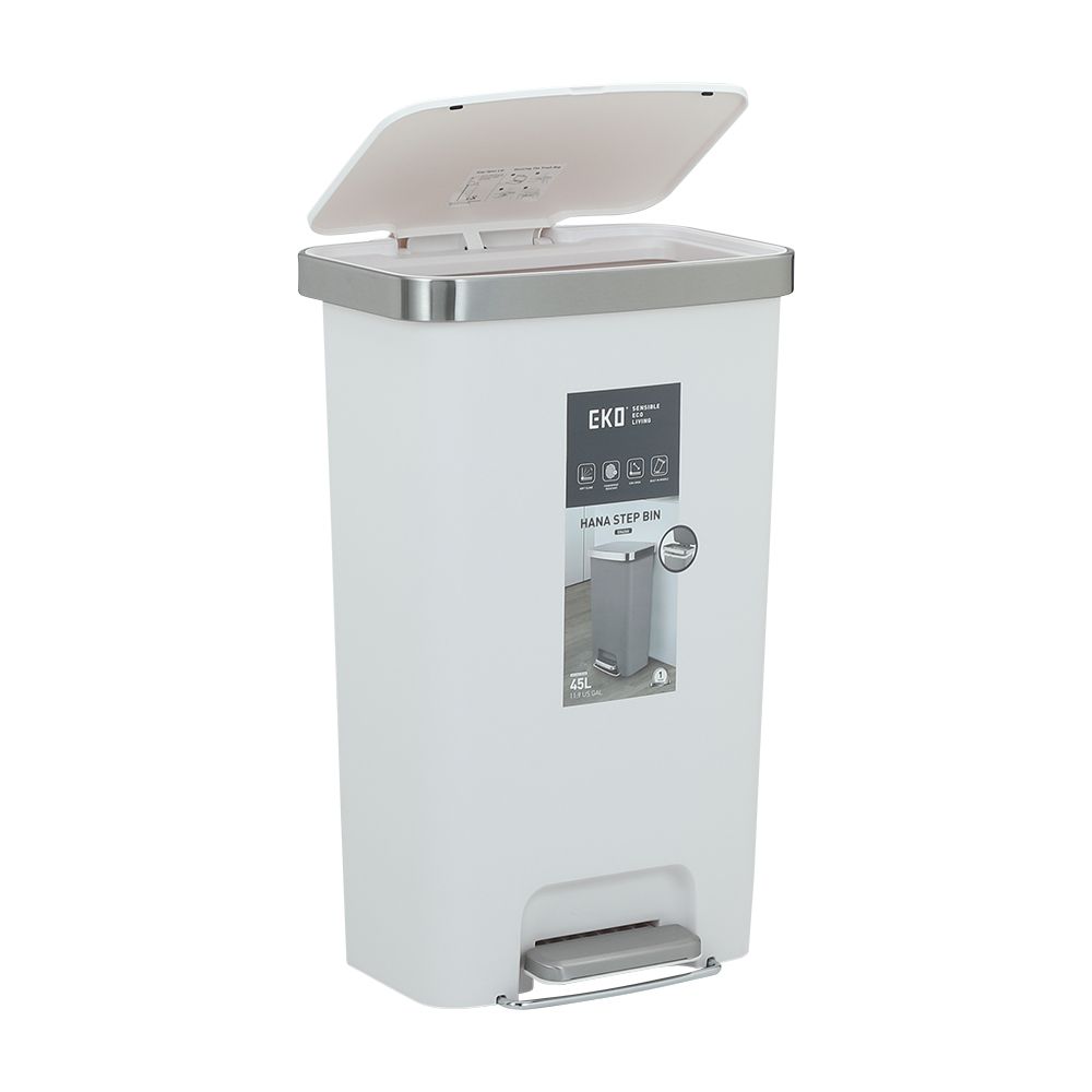 HomeHuk ถังขยะแบบเหยียบ รุ่นเอโกะ ขนาด 45 ลิตร - สีขาว ราคา 1,990 บาท*ส่งฟรี
