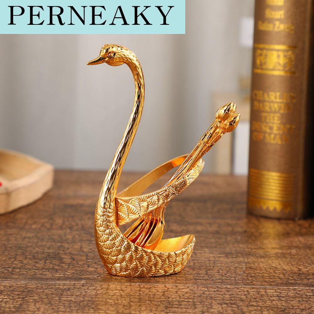 PERNEAKY หรูหรา ชุดเครื่องใช้บนโต๊ะอาหาร Swan นอร์ดิก สง่างาม ช้อนเค้กของหวาน ของใช้ในครัว สร้างสรรค์ ช้อนกาแฟ ใช้ในครัว ราคา 547 บาท*ส่งฟรี