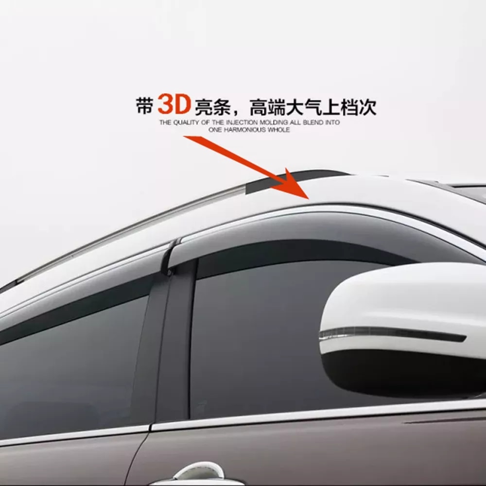 Cho Chevrolet Captiva 2012 2013 2014 Tấm che cửa sổ Vent Shade Mưa Mặt trời gió bảo vệ làm lệch hướng mái hiên nơi trú ẩn bao gồm 4 cái mưa visors
