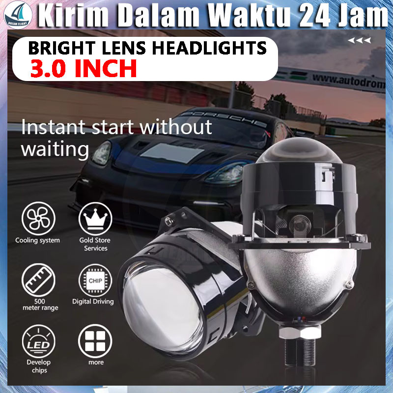 【Barang Spot】2Pcs Biled Wst 3Inch DC12V 55W Lensa Lampu LED Projector Projie Wst Biled Mobil Motor 50W Lensa Projector Blue Lens Projie Harga 119,000 rupiah*Gratis Ongkir