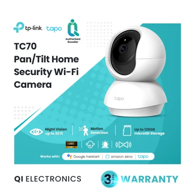[3 Years Local Warranty] TP-LINK Tapo TC70 Full HD 1080p Pan/Tilt Home Security Wi-Fi Camera CCTV