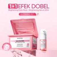 [New Launch]SKINTIFlC -NIACINAMIDE BRIGHTENING DAILY MASK 30sheets|Hydrate Glow sheet masker wajah komedo dan pori skincare skintific masker wajah 1 box sheet mask 30 days sleeping mask masker mencerahkan wajah kusam clay mask claming pore treatment