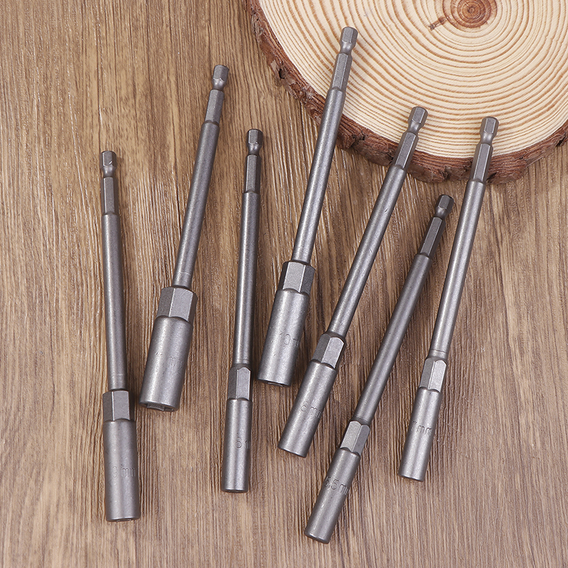 YANXING2 1 cái 5.5-19mm kéo dài khoan điện ổ cắm đầu bu lông Nut trình điều khiển bit tác động khoan bit Bộ chuyển đổi ổ cắm Cờ lê mở rộng thanh 150mm