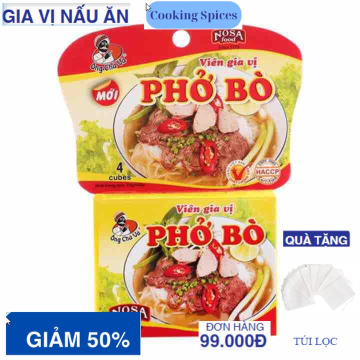 1 hộp viên gia vị phở bò