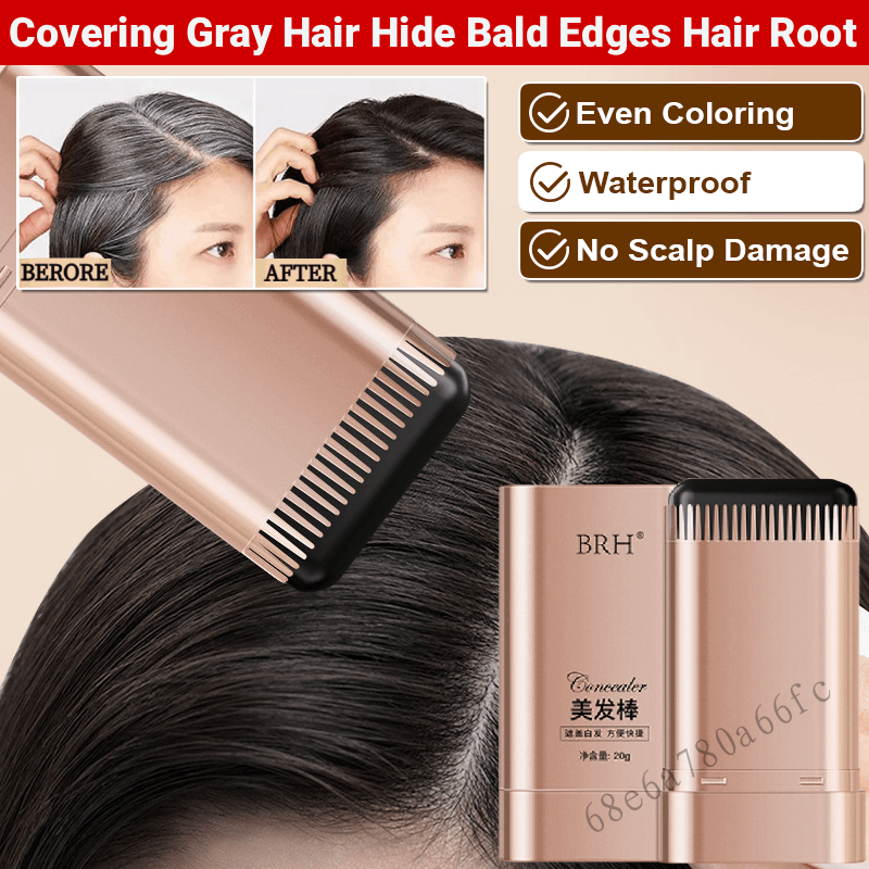 Thuốc nhuộm tóc không thấm nước - Thanh màu nhanh chống mồ hôi cho các cạnh hói tóc màu xám