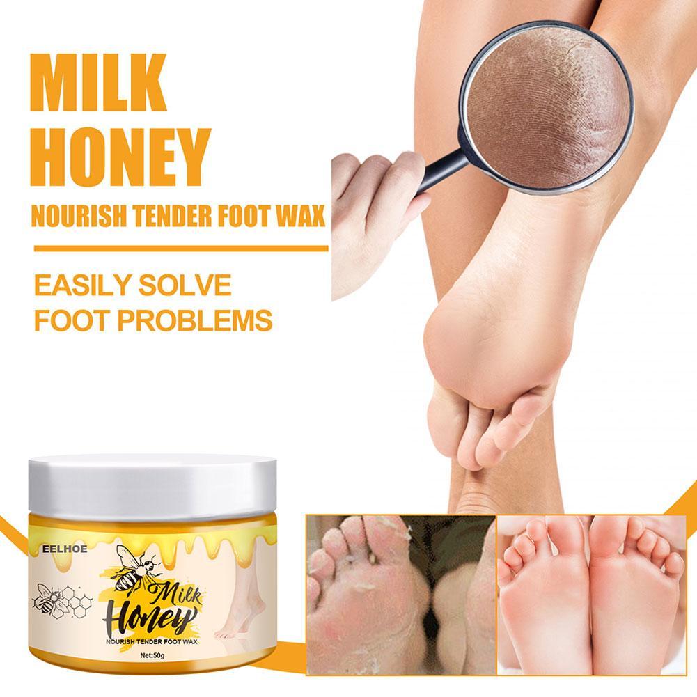 50g Kem dưỡng ẩm lột mặt nạ tay sữa mật ong tay Sáp da parafin Kem sóc chăm Z1Y2