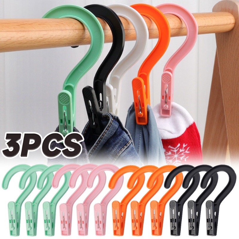1/20PCS Plastic Sock Clips Portable Strong Clothes Pins