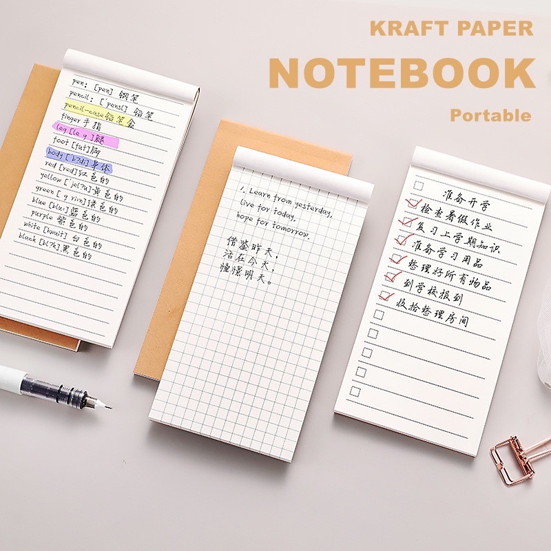 Sổ ghi chú bỏ túi chất liệu giấy kraft tiện dụng