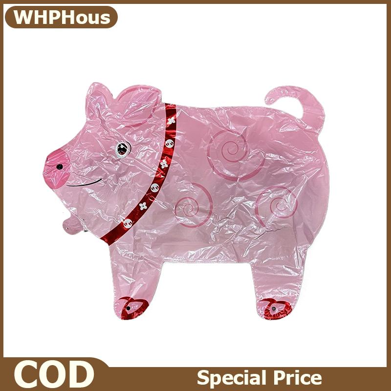 WHPHous 4D Cartoon Foil Balloons Elephant Stand Walking Balloon With Wheel For Kids Birthday Party Decoration Baby Shower ราคา 33 บาท*ส่งฟรี