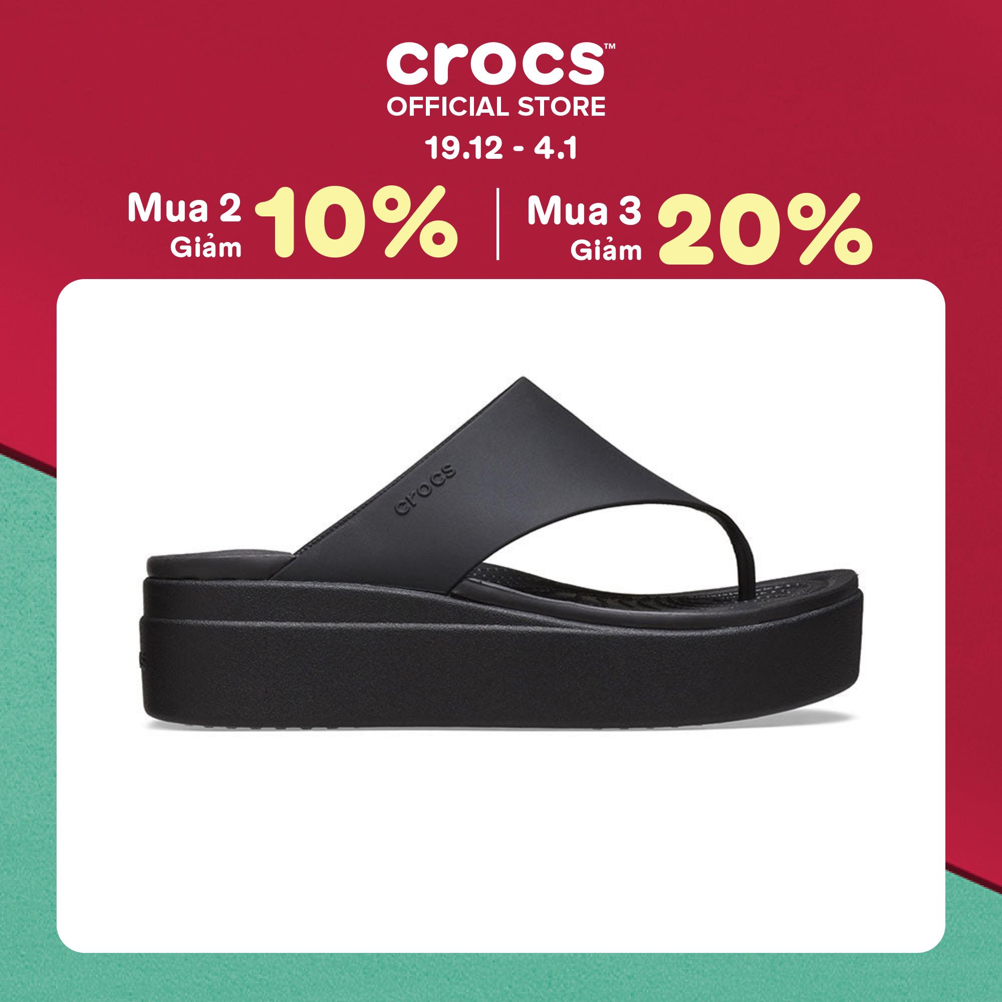  Dép xỏ ngón đế xuồng Nữ Crocs Brooklyn 